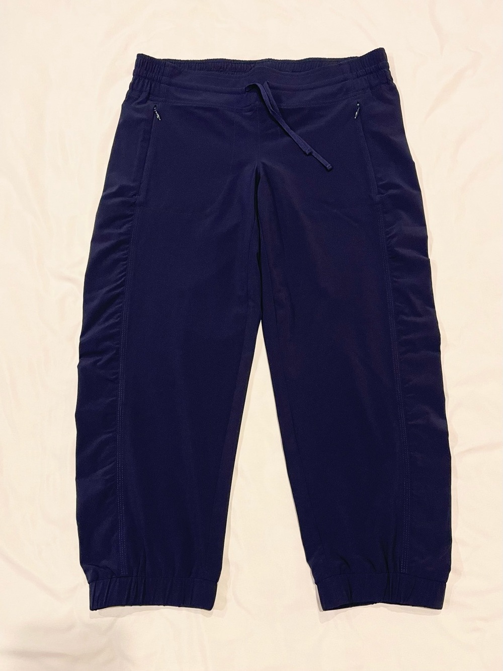 Athleta Navy Capri Jogger with Drawstring Waist